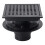 Drainage efficace en acier inoxydable, Drain de sol-Noir 15cm 11