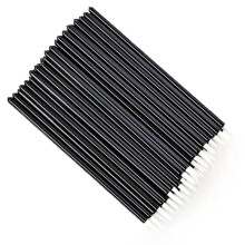 (1 White) 50Pcs Disposable Eyeliner Brushes Fine Fiber Head Eyeliner Cream Applicator Eye Cosmetic Brush With Cap Makeup Beauty Tools