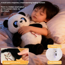 AI Panda Robot Intelligent Interactive Toy with LED Eye Voice Control, 66 Languages USB Charging Companion Toys Gift