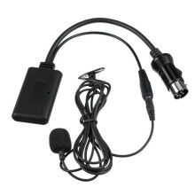 Car 8Pin 5.0 AUX Audio HIFI Cable Adaptor Microphone for KCM-123B M-BUS