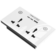 Inteligentne Gniazdko Ścienne z Szybką Ładowarką WiFi+, 2 Gniazda + Port Ładowania USB, Przełączniki Gniazdek Elektrycznych