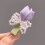 Blumen-Seiten-Haarspange, handgewebtes Design,-Rosa 11