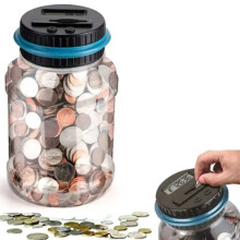 Intelligent Counting Coin Bank Bucket Coin Storage Coin Storage Box Pound Dollar Euro Coin Counter Coin Gift LED Display