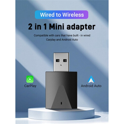 Wireless CarPlay and Android Auto Adapter OTA Updates Plug&  Box /WiFi Connection 2