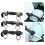 Crochet d'accessoire de poussettes enduit de PU de voyage de-Or 3
