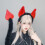 Bandeaux cornes du diable, queue du diable,-Bandeau rouge 3