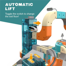 3D Transformable Track Car Fully Automatic Elevator DIY Transformable Building Block Track Set Track Train for Kids C