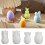 4Pcs Striped Easter Rabbit Eggs Shape Silicone Molds Heat-A 8