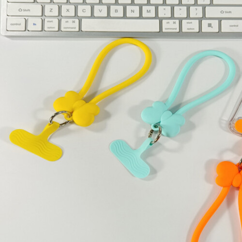Praktisches Silikon-Handy-Lanyard mit-Orange 1