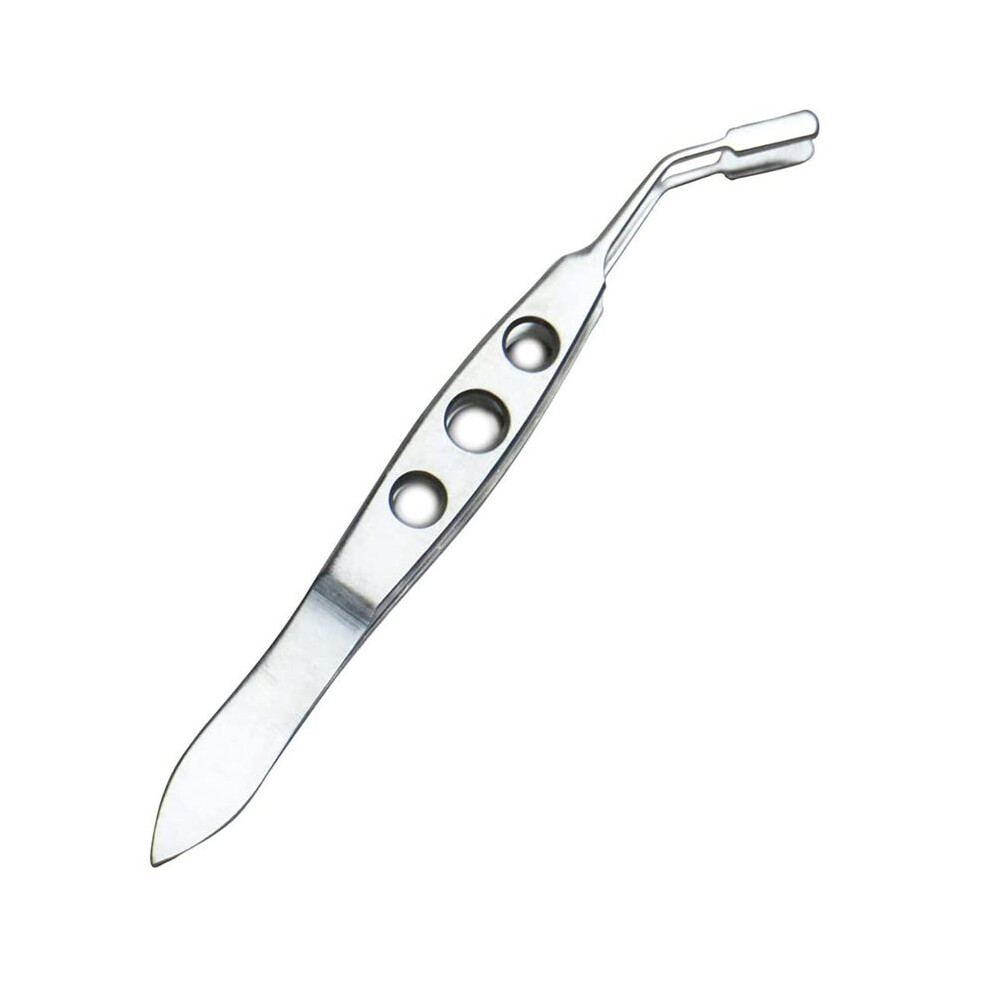Stainless Steel Meibomian Gland Expressor Forceps for Dry Eyes Eyelid Massage Tweezers with Rectangle Tip
