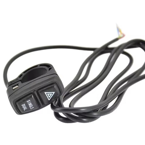 Single Dual Hazard Warning Indicator  Double Lock Double Warning Button for E-Bike Scooter Conversion Parts 1