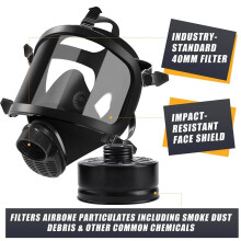 MF14 Ademhalingsmasker, Volledig Gezicht Gasmasker met Actieve Koolstoffilter voor Damp-, Chemische, Nucleaire Verontreinigingsbescherming