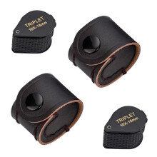 2pcs Jewelers Loupe Foldable Loupe Magnifier with 18mm Triplet Glass Lens Jewelry Magnifying Glass Jewelry Magnifier