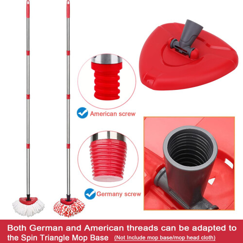 Red Spin Mop Head Base with Handle for Vileda Turbo Spin 2in1,3in1 2