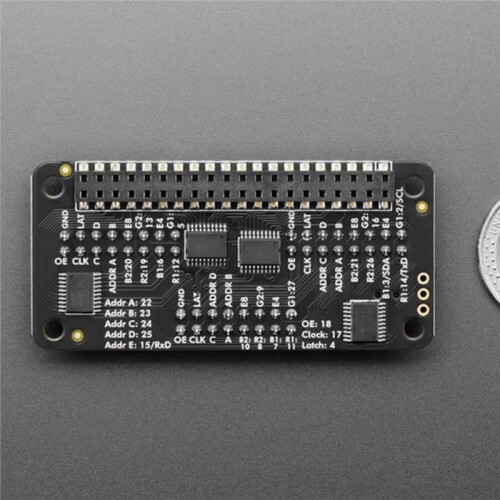 6358 Triple LED Matrix Bonnet for Raspberry Pi - for HUB75 for Adafruit 2