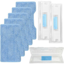Reusable Pad Refills for VacMop Vacuum Spray Mop-5 Pads and 3 Dirt Chambers, Refills for VacMop Pads
