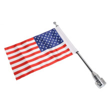 Universal Motorcycle Decoration Adjustable Pole Mount Flag for Dyna Street Glide Road King Chrome