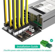 12 PCIe 6Pin Connector Breakout Board Synchronization for 1100W 2000W 2400W 750W 1600W Server PSU