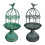 Decorative Candlestick Metal Flower Binding Birdcage-Grey 2