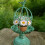 Decorative Candlestick Metal Flower Binding Birdcage-Grey 7