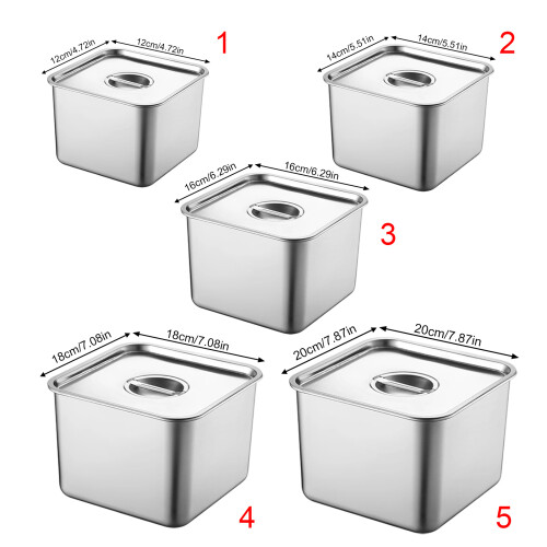 Hygienic Metal Spice Storage Solution Square Seasoning-1 1
