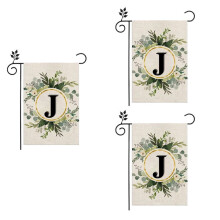 J Bandiera da Giardino In Lino Doppio Strato Lettere Bifacciali Bandiera per Vacanze da Esterno Bandiera Decorativa per Cortile