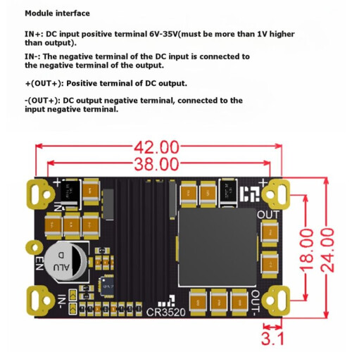- Step-Down Module Board 20A Step-Down Module High-Power 6-33V to 5V Power Converter Mainboard 1