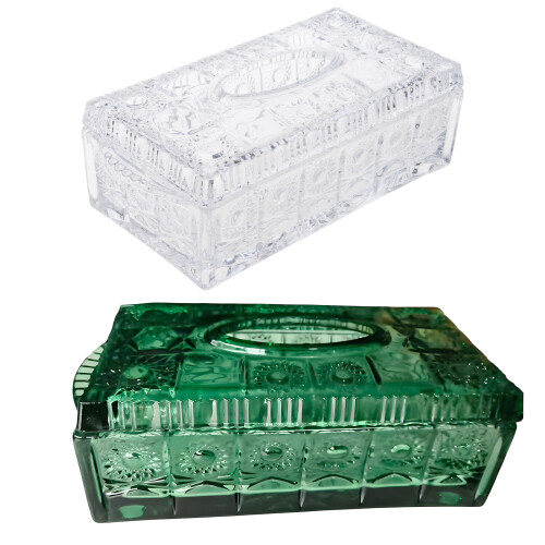 Transparent Tissue Paper Container Napkin Holder For-Green 1