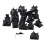 40Pcs Black Adjustable Plastic Cable Clamps Self Adhesive Car Cable Clips Wire Organizer 4