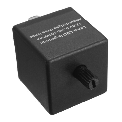 2X 12V 3 Pin LED Adjustable Car Flasher Flash Relay for Turn Signal Light Indicator 2