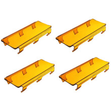 4X 8 Inch Curved LED Work Light Bar Lens Cover ATV UTV Offroad 4WD Amber