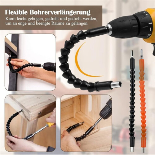 105 Right-Angle Screwdriver Attachment Set-Angle Drill Attachment & Right-Angle Adapter for Cordless Screwdrivers 1