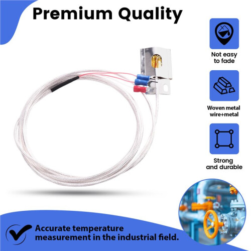 PT100 Temperature Sensor Pipe Superficial Mount Probe Platinum Resistance RTD Thermal Detector ,2m 2