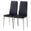 2Pcs Black Diamond Stitched PVC High Back Dining Chairs 1
