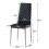 2Pcs Black Diamond Stitched PVC High Back Dining Chairs 2