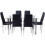 2Pcs Black Diamond Stitched PVC High Back Dining Chairs 5