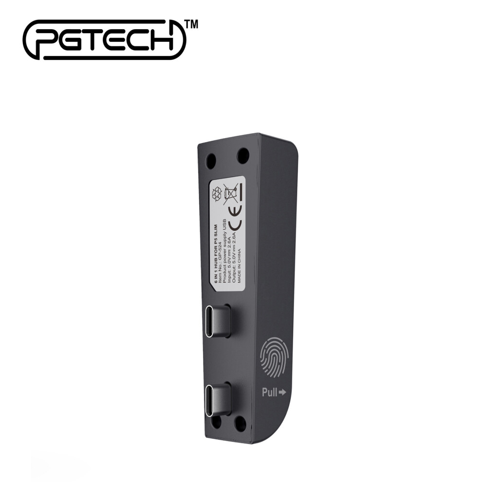 6 In 1 Usb 2.0 Hub Data Transfer Extender For Ps5 Slim Usb Splitter Black 688249464052