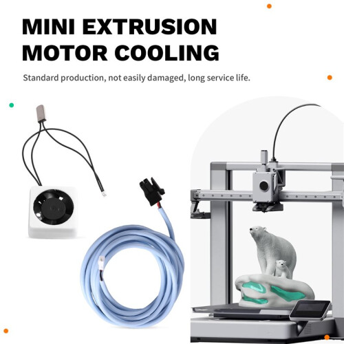 For  A1 A1  Extrusion Motor Cooling Kit,Silent Fan with Auto Start-Stop Function,3D Printer Parts 2
