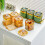Rectangular 3 Sectioned Plastic Food Jar For-Porcelain white 8