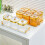 Rectangular 3 Sectioned Plastic Food Jar For-Porcelain white 10