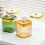 Clear Plastic Storage Box With 3 Sections For Snacks-Clear 11