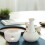 Ensemble de bouteilles de saké en céramique, Carafe-1grès blanc 8