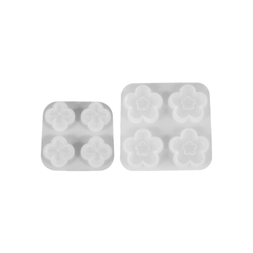 Moules en Silicone à fleurs à 4 cavités, moule polyvalent en-B 1