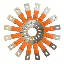 15 Peças de Conector de Barra de Cobre Flexível de 74mm com 2mm de Espessura para Bateria Lifepo4 de 280Ah de Buraco A Buraco para Uso em Bateria de