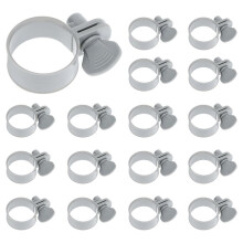 16 Pcs Adjustable Plastic Hose Clamps 1.25"-1.5" for Above Ground Pool Filter Pump PVC Pipe & Tubing