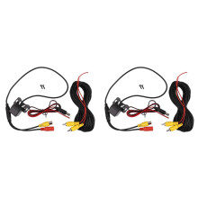 2X Car Rear View Camera Universal Backup Parking Camera 8 LED Night Visible Waterproof 170 Wide Angle HD Color Image