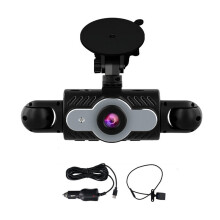 4 Channel 360 Dash Cam 1080P Front and Rear, 3 Inch Dash Camera for Cars with Night Vision, Loop Recording