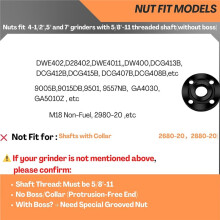 Angle Grinder Wrench, Adjustable and Angle Grinder Nut Kit (5 Pieces) - for , , , ,