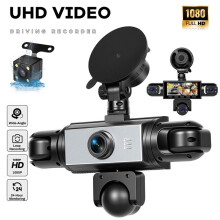 5 Channel Dash Cam 360 Dash Camera for Cars 1080P with Loop Recording Night Vision, 3.16inch Dash Cam Front and Rear