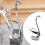 Support d'ustensiles de cuisine en acier inoxydable de-Noir 6